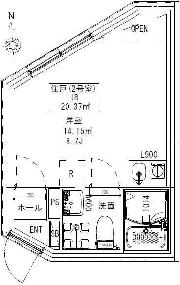 with下高井戸の間取り