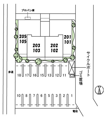 【駐車場】 | メゾンみくりな白石