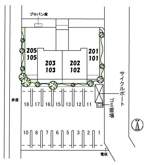 【駐車場】 | メゾンみくりな白石
