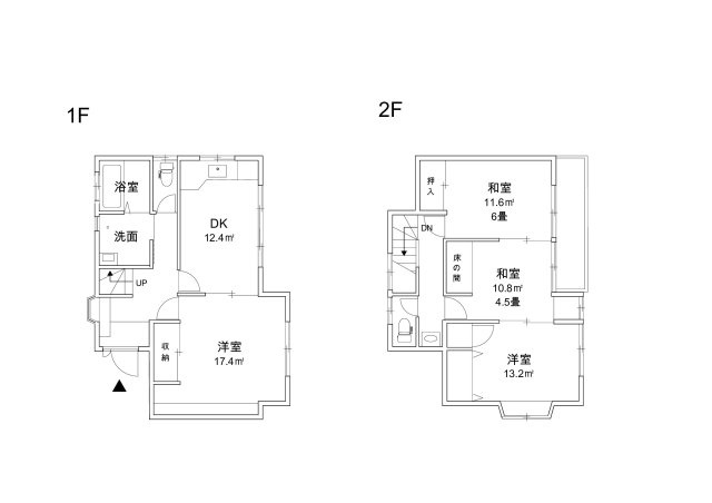 【間取り】 | 4DKはダイニングキッチンと4つの居室がある間取りです。大家族や二世帯住宅、または複数人で暮らす場合に適しています。食事スペースとくつろぎの場を分け、それぞれの個室も確保できるため、快適に過ごせます。