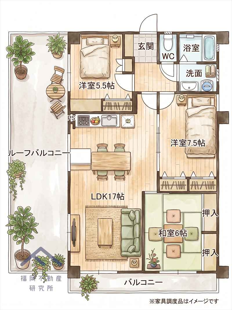 アンビエント松崎の間取り