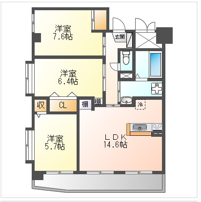 【間取り】 | 福富グリーンマンション