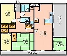 【間取り】 | ロビニエ豊成