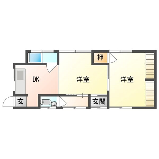 【間取り】 | 京本様平屋戸建２