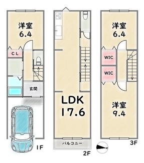 【土地図】 | 右京区西京極中沢町　建築条件つき | 建築プラン例：建物価格1970万円、建延93.06平米、別途諸費用要