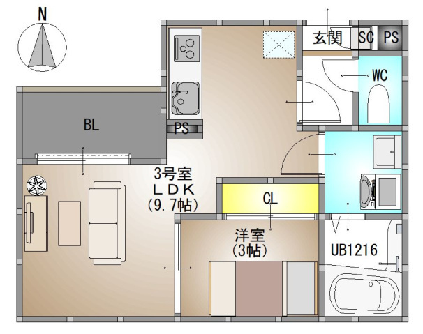 【間取り】 | REGALEST 伊島Ⅰ