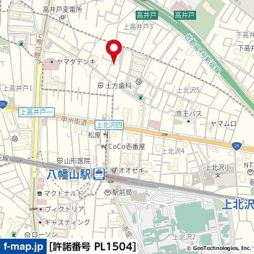 マーレ上北沢の地図