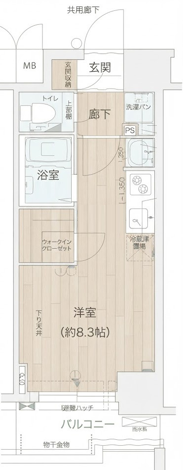 Lalaplace四天王寺夕陽ヶ丘の間取り
