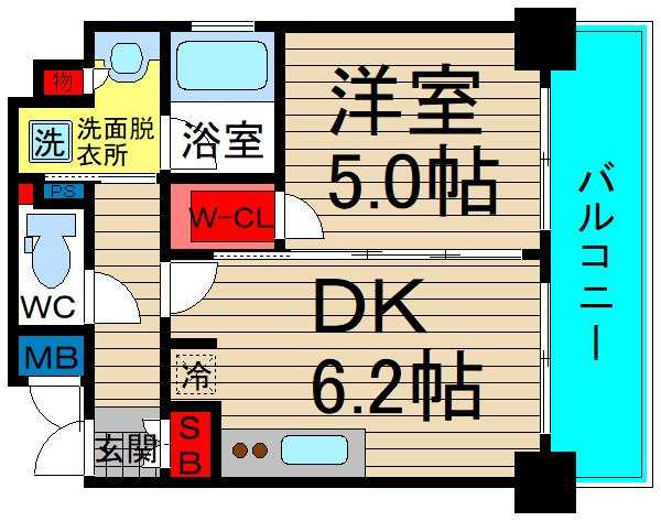 エステムコート北堀江Ⅱの間取り
