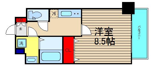 アドバンス難波レーヴの間取り|現状有姿