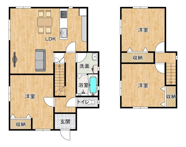 共和台中古一戸建ての間取り