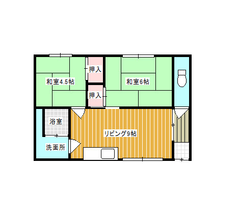 伊達市元町25-10戸建の間取り