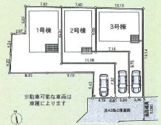 茅ヶ崎市中島 第16　新築戸建　全3棟2号棟の区画図