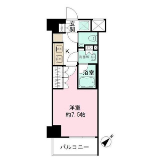 【間取り】 | ＯＮＥ　ＲＯＯＦ　ＦＬＡＴ　ＴＳＵＫＩＳＨＩＭＡ