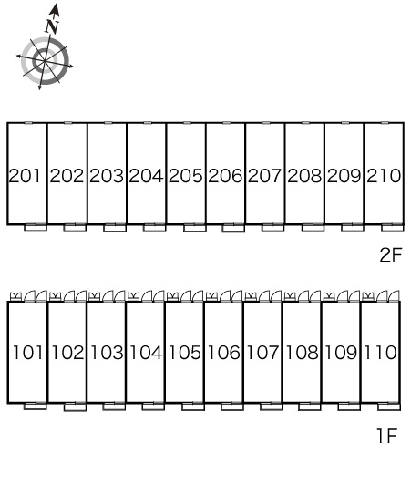 レオパレスKⅡの区画図