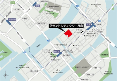 【地図】 | グランドシティタワー月島