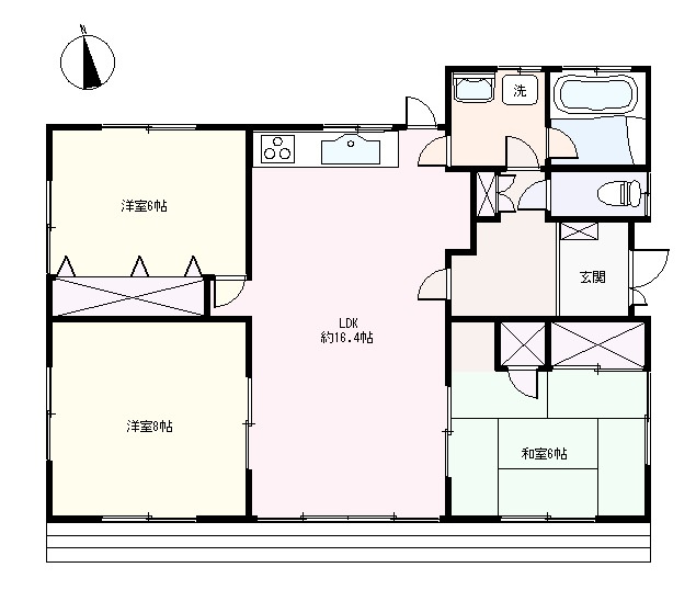 H0258H　東伊豆町大川中古住宅の間取り