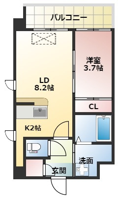 スプランディッド新大阪キDUEの間取り