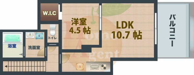 【間取り】 | ミハス中野Ⅱ | 1LDKのお部屋です。