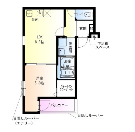 フジパレス吉田サウスの間取り