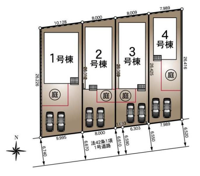 八街市八街ほ第16の区画図