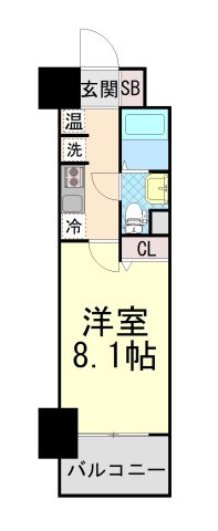 アドバンス三宮Ⅳルシールの間取り
