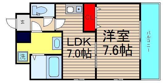 Bluebee桜川駅前の間取り