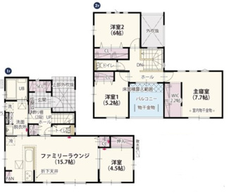 【間取り】 | ワイウッドコート古河市上辺見第14期 | 南向きで明るい間取りです☆