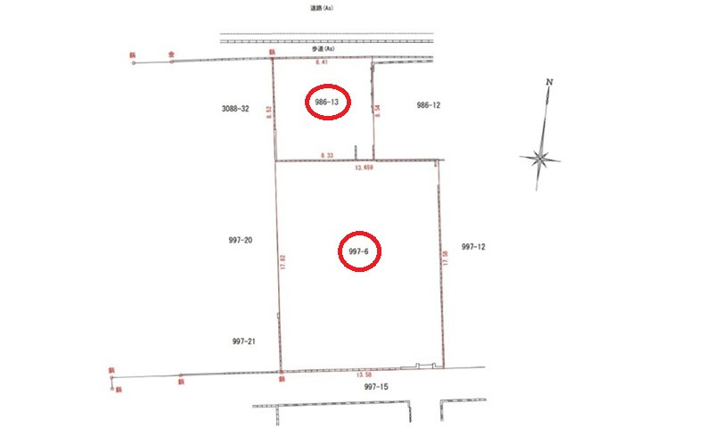 佐伯区海老園１丁目の土地図