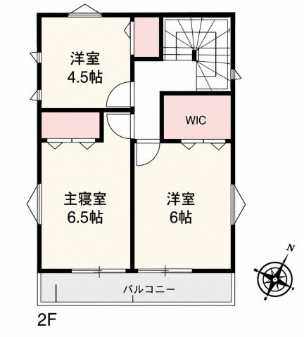 川越市南大塚4丁目　10号棟の間取り|2F