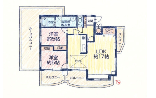 ロワールマンション周船寺　の間取り