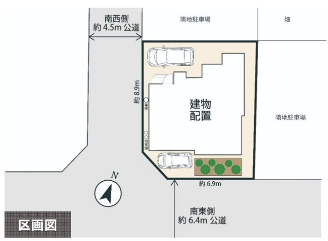【区画図】 | 北本市中丸10丁目　中古戸建