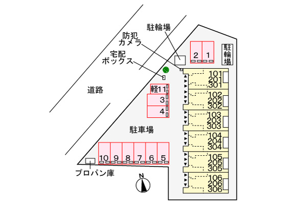 サイカス桟橋通の区画図|駐車場