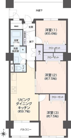 【間取り】 | 大池シャインハイツ☆仲介手数料無料☆