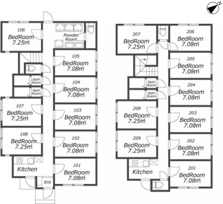 【間取り】 | SA214 SA-クロス氷川台2 203 | 





