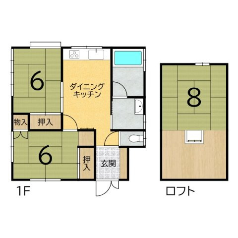 【中古】平　大町温泉郷の間取り