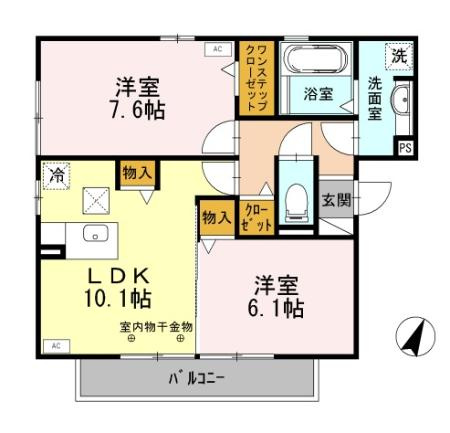 ハイツシダーフォレスト　　刈谷市近郊の賃貸ならクラスホーム刈谷の間取り