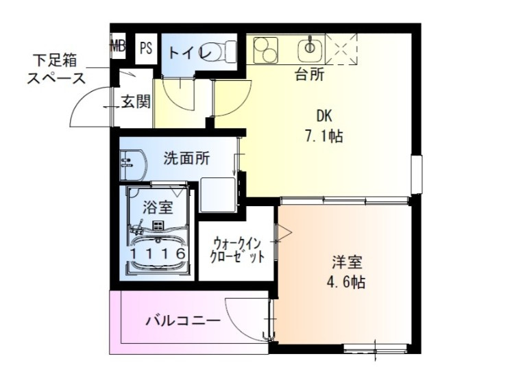 フジパレス近鉄長瀬の間取り