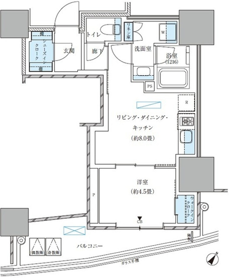 【間取り】 | パークアクシス五反田スカイタワー