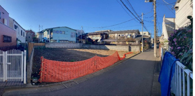 【前面道路含む現地写真】 | 練馬区桜台1丁目　新築戸建　3号棟 9280万円 | 建物建築前の現地写真