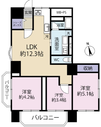 ライオンズマンション扇橋の間取り