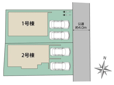 【区画図】 | 三島市南本町　新築一戸建て　1号棟