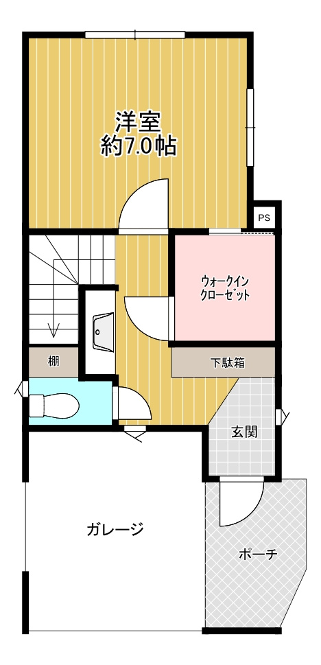 戸田市下戸田1丁目　戸建て２号棟の間取り|1階