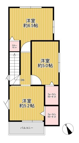戸田市下戸田1丁目　戸建て２号棟の間取り|3階