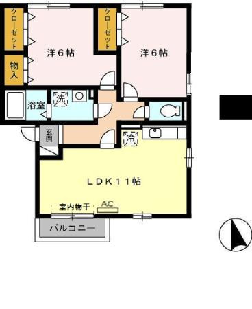 サンコート札木　Ｂ　　刈谷市近郊の賃貸ならクラスホーム刈谷店の間取り