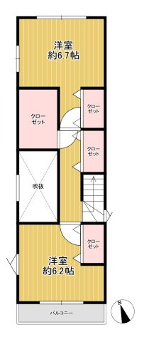 戸田市下戸田一丁目　戸建て１号棟の間取り|3階