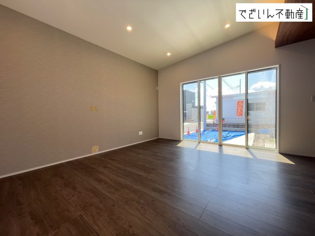 【居間・リビング】 | 伊勢崎市三室町  【平屋】新築住宅 | 現地(2026年8月撮影)