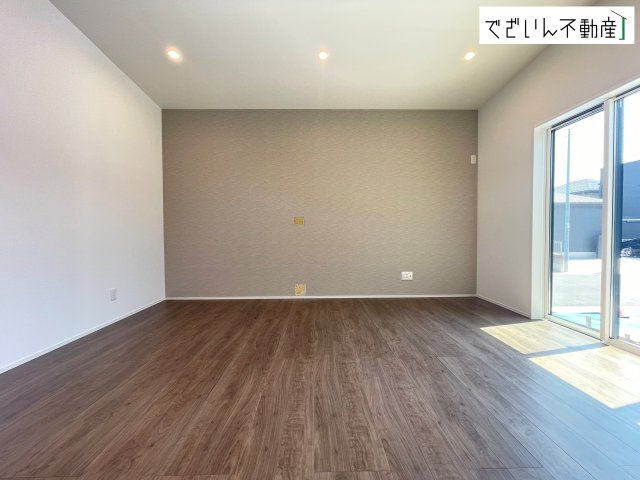 【居間・リビング】 | 伊勢崎市三室町  【平屋】新築住宅 | 現地(2026年8月撮影)