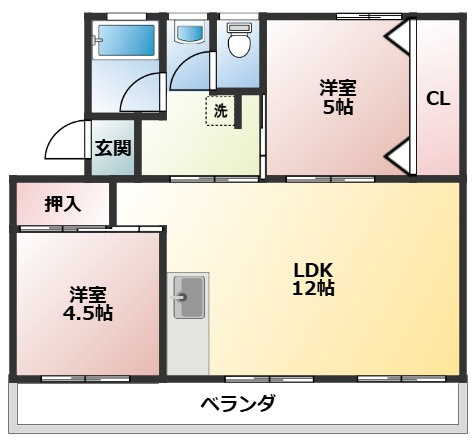 リバーサイドハイツ丸山Aの間取り