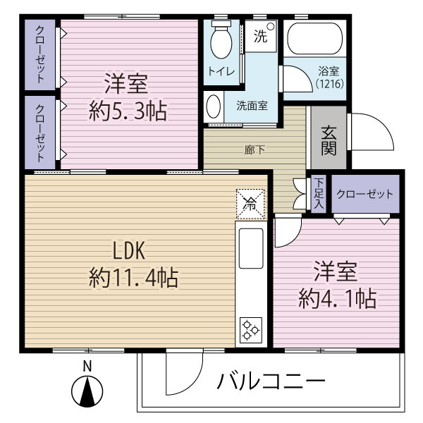 オール洋室で使いやすい間取りです！